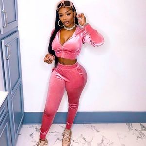 Velour two piece set.